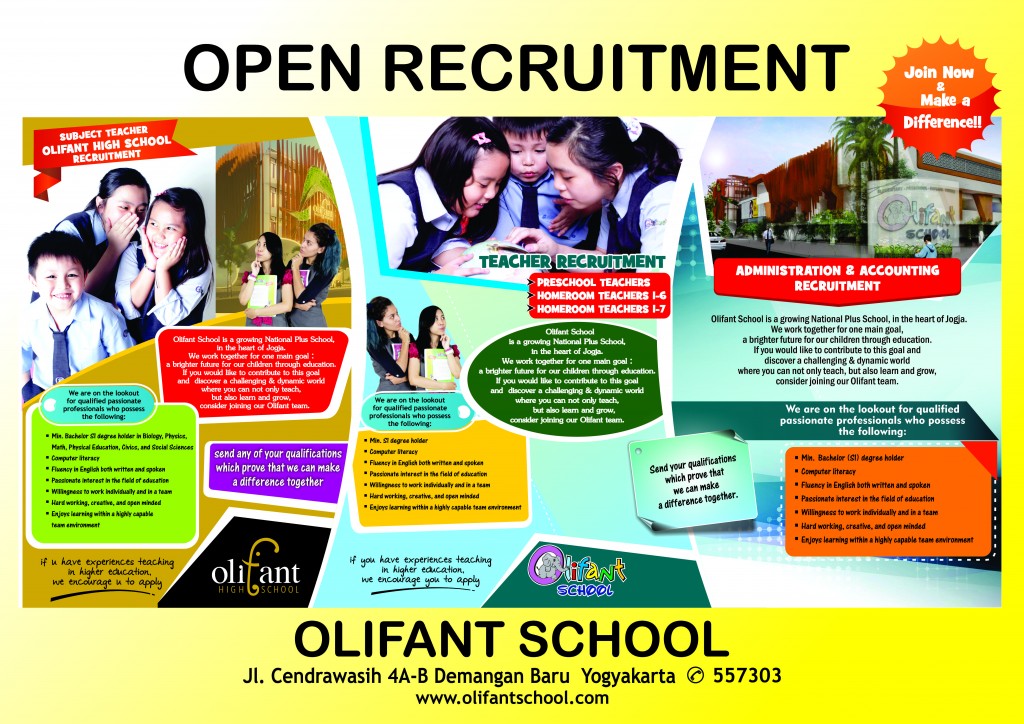 Olifant School - Job Vac Olifant School 2015