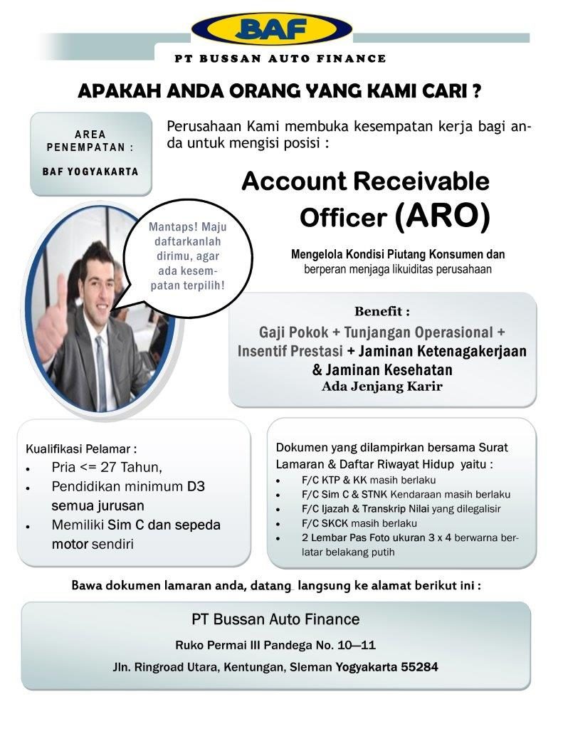 PT Bussan Auto Finance - Info Loker ARO Yogjakarta Juni 2016